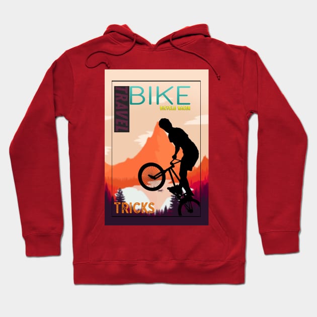 Art for bicyclists. Hoodie by Asaful shop